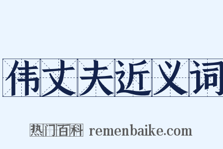 伟丈夫近义词是什么意思的图片